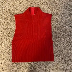 Red tank top sweater